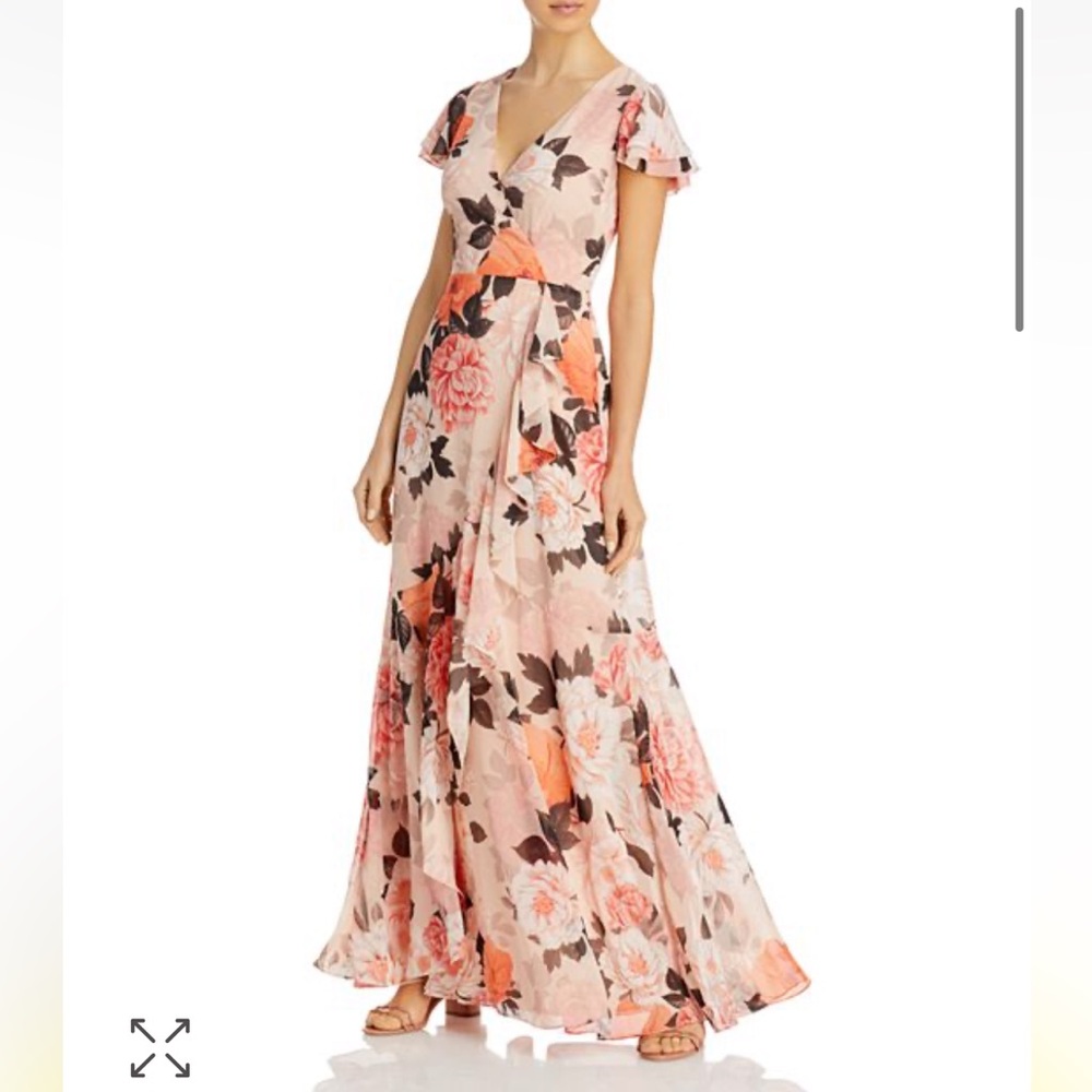 Eliza J floral-print ruffle dress